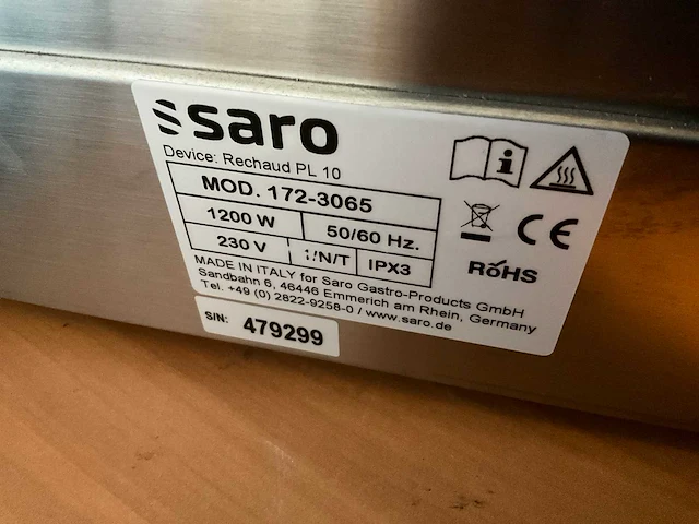 Saro pl 10 rechaud houder - afbeelding 6 van  6