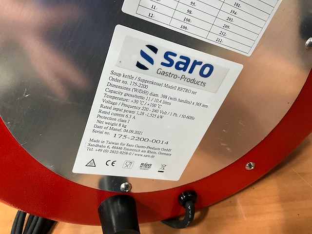 Saro retro rot hot pot - afbeelding 7 van  7