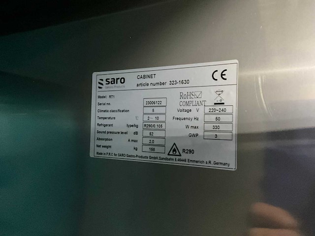 Saro rt 1 rvs inrijkoelkast - afbeelding 10 van  10