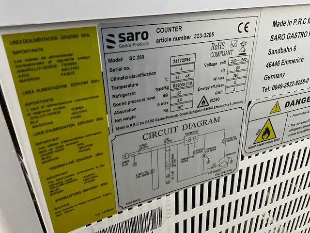 Saro sc 280 gebaksvitrine - afbeelding 7 van  7