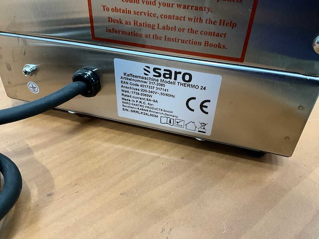 Saro thermo 24 koffiemachine - afbeelding 7 van  7