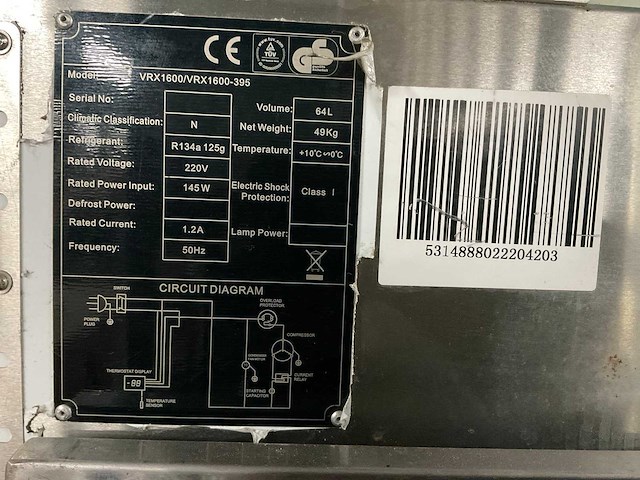 Saro vrx1600 gekoelde opzetvitrine - afbeelding 12 van  12