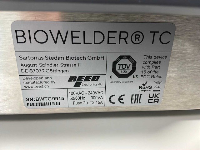 Sartorius biolasser tc steriele buislasapparaat - afbeelding 2 van  2