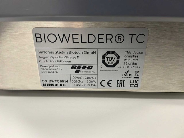 Sartorius biolasser tc steriele buislasapparaat - afbeelding 2 van  2