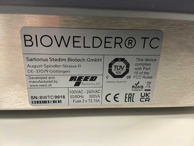 Sartorius biolasser tc steriele buislasapparaat - afbeelding 4 van  4