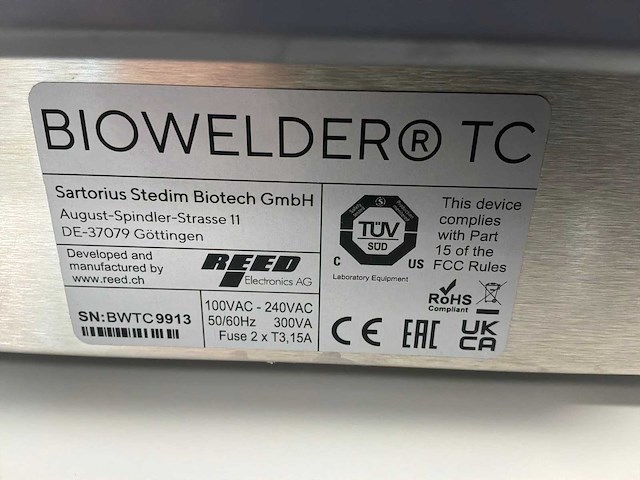 Sartorius biolasser tc steriele buislasapparaat - afbeelding 4 van  4