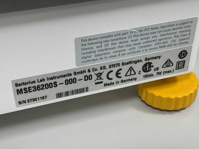 Sartorius cubis mse36200s precisielaboratoriumbalans - afbeelding 4 van  5