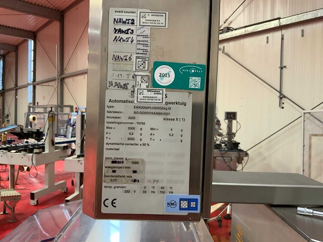 Sartorius discovery s25 x 12.5 rvs metaaldetector inclusief ewk2000plus/ws 2kg m cd automatische checkweger - afbeelding 2 van  12