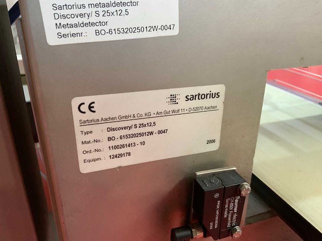 Sartorius discovery s25 x 12.5 rvs metaaldetector inclusief ewk2000plus/ws 2kg m cd automatische checkweger - afbeelding 4 van  12