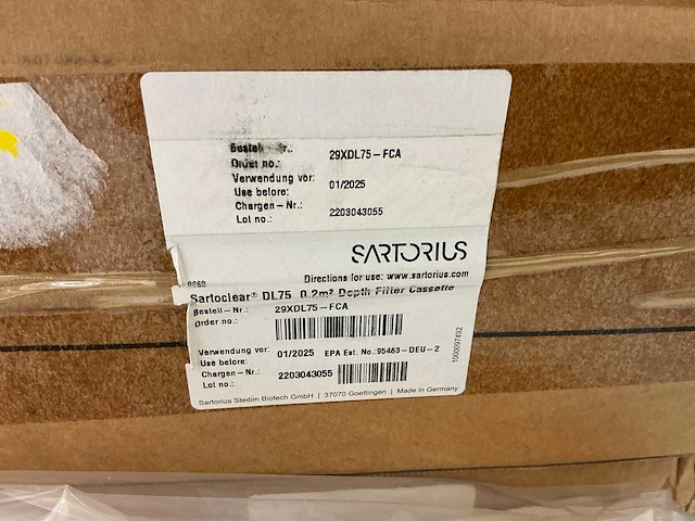 Sartorius sartoclear dl90 dieptefilter-kastet (6x) - afbeelding 4 van  5