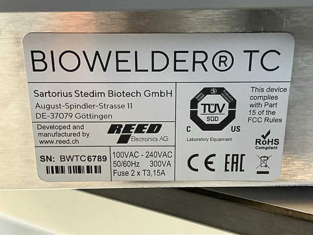 Sartorius stedim biotech biowelder tc steriele buislasapparaat - afbeelding 4 van  6
