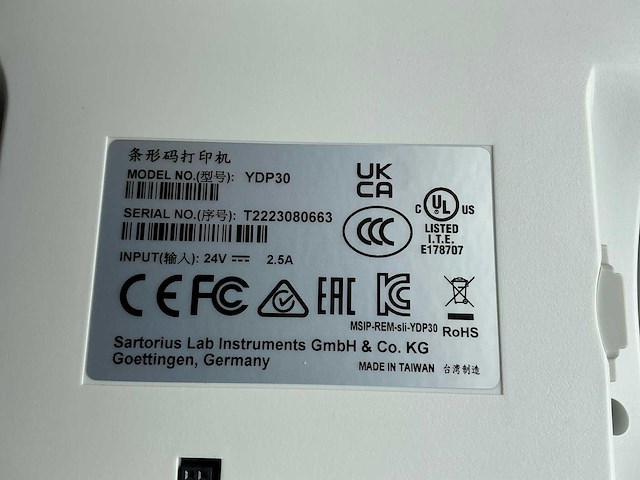Sartorius ydp30 labelprinter - afbeelding 5 van  5