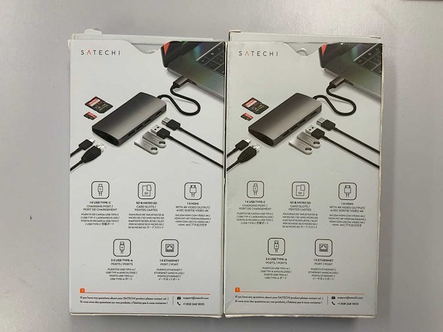 Satechi usb-c multiport v2 adapter (2x) - afbeelding 2 van  2