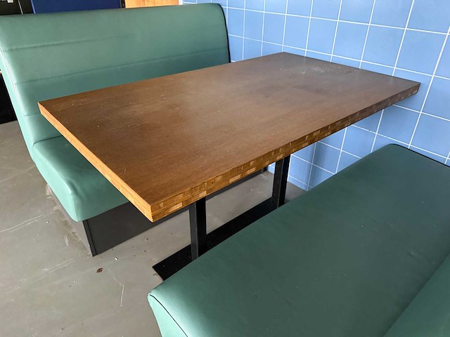 Satelliet - 2x restaurantbank met tafel - afbeelding 7 van  12