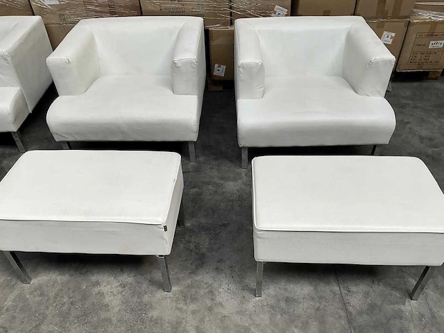 Satelliet - fauteuil met poef (2x) - afbeelding 1 van  4