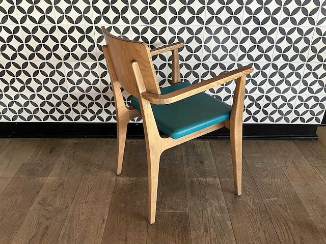 Satelliet - flash ac - restaurantstoel met lederen zitting (20x) - afbeelding 5 van  8