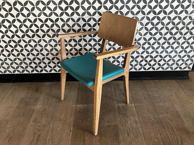 Satelliet - flash ac - restaurantstoel met lederen zitting (20x) - afbeelding 4 van  8