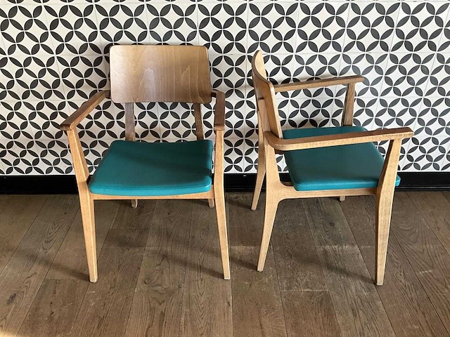 Satelliet - flash ac - restaurantstoel met lederen zitting (2x) - afbeelding 2 van  7