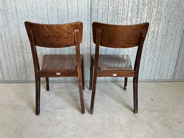 Satelliet - houten caféstoel (6x) - afbeelding 5 van  6