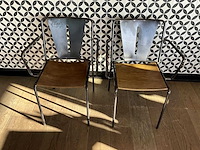 Satelliet - industriële restaurantstoel met armleuningen (10x) - afbeelding 1 van  9