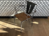 Satelliet - industriële restaurantstoel met armleuningen (10x) - afbeelding 4 van  9