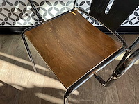 Satelliet - industriële restaurantstoel met armleuningen (10x) - afbeelding 5 van  9