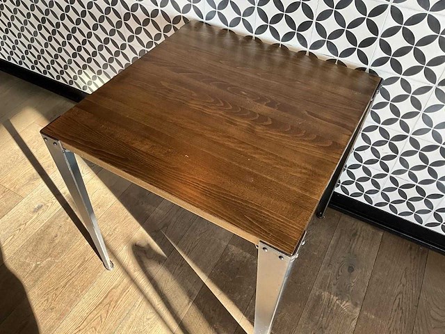 Satelliet - industriële restauranttafel (70x70 cm) (2x) - afbeelding 6 van  11