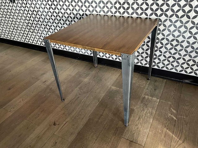 Satelliet - industriële restauranttafel (80x80 cm) (2x) - afbeelding 2 van  7