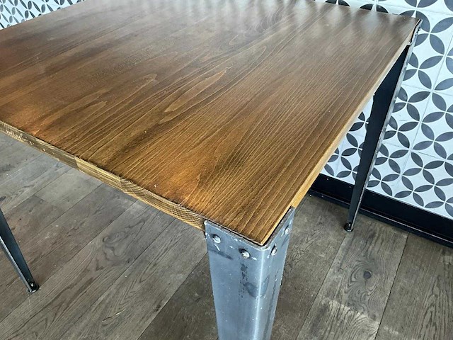 Satelliet - industriële restauranttafel (80x80 cm) (2x) - afbeelding 3 van  7