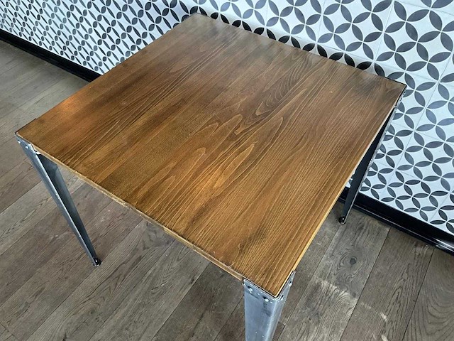 Satelliet - industriële restauranttafel (80x80 cm) (2x) - afbeelding 4 van  7