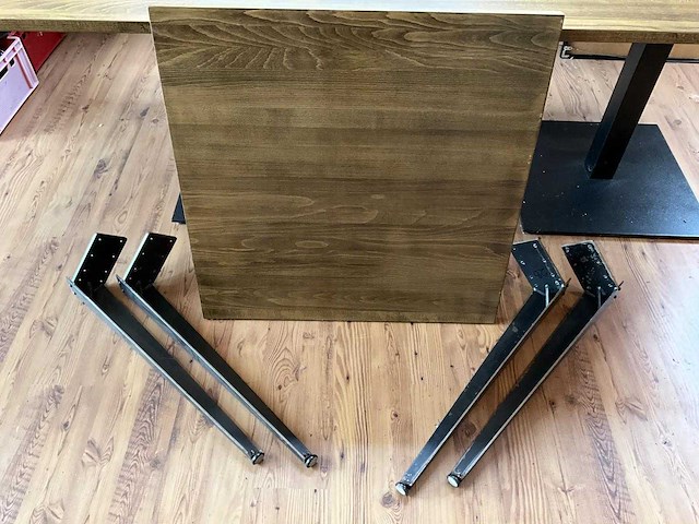 Satelliet - industriële restauranttafel (80x80 cm) (2x) - afbeelding 6 van  7