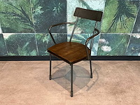 Satelliet - metalen restaurantstoel met armleuning (2x) - afbeelding 1 van  5