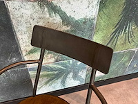 Satelliet - metalen restaurantstoel met armleuning (2x) - afbeelding 4 van  5