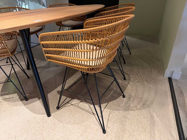 Satelliet eetkamertafel met stoelen - afbeelding 2 van  2