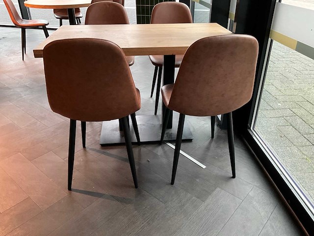 Satelliet rechthoek eettafel met stoelen - afbeelding 3 van  5