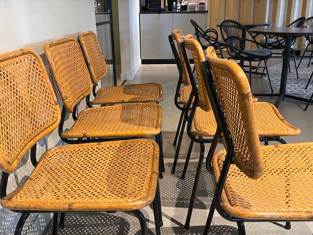 Satelliet rietlook eetkamerstoel (6x) - afbeelding 5 van  5