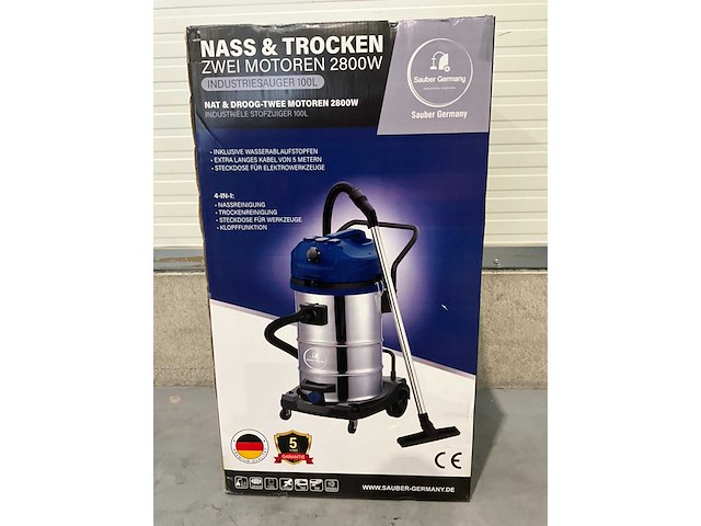 Sauber - 2026 - sg-s 100 liter - industriële stofzuiger - afbeelding 5 van  12