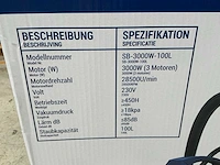 Sauber sb-3000w-100l industriële stofzuiger - afbeelding 3 van  3