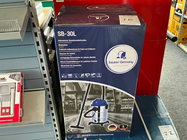Sauber sb-30l industriële stofzuiger - afbeelding 1 van  3