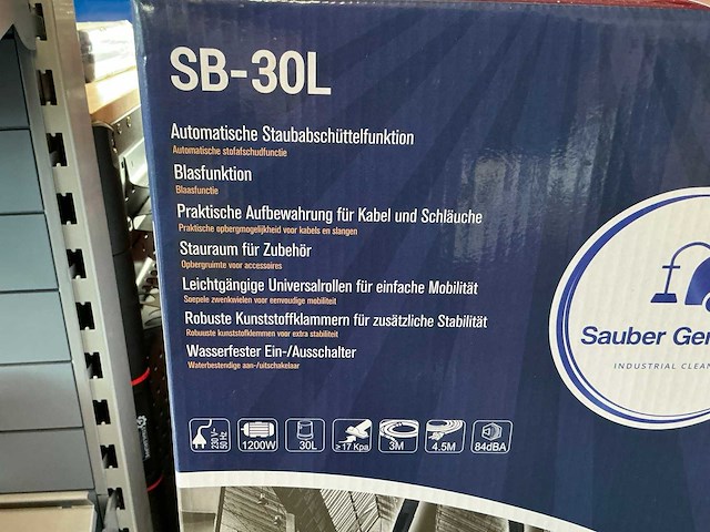 Sauber sb-30l industriële stofzuiger - afbeelding 2 van  3