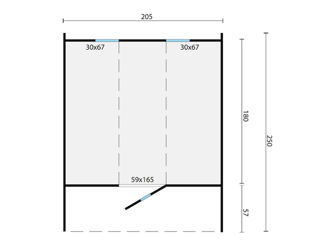 Saunabarrel ø205 x 250 cm, onbehandeld vuren - afbeelding 2 van  3
