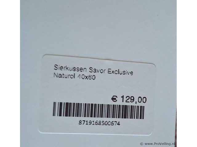 Savor exclusive sierkussen natural - 10x60cm - afbeelding 2 van  2