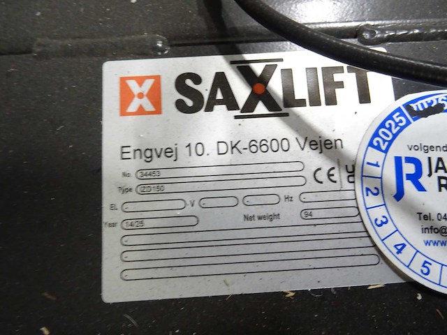 Saxlift - izd150 - mobiele heftafel - afbeelding 4 van  4