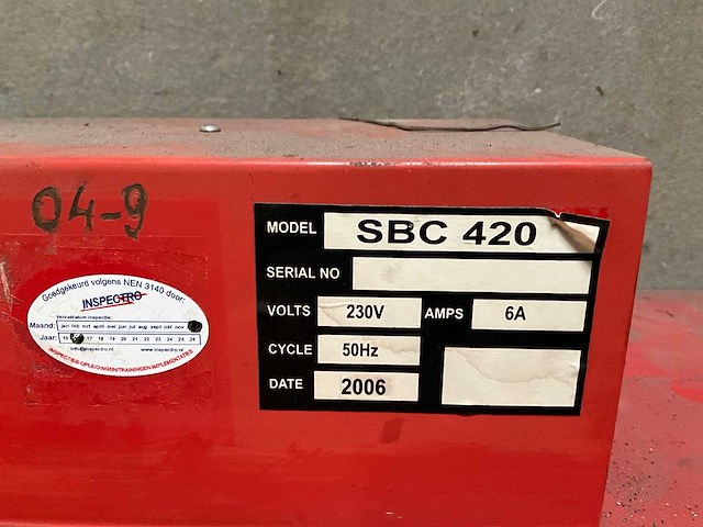 Sbc 420 zandopblaaskabinet - afbeelding 8 van  8