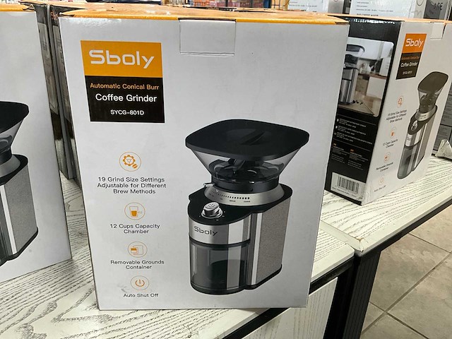 Sboly sycg-801d koffieboon maalmachine (2x) - afbeelding 1 van  6