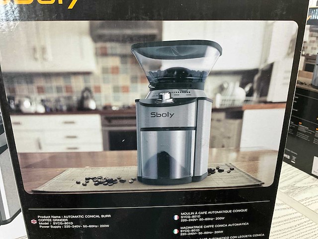 Sboly sycg-801d koffieboon maalmachine (2x) - afbeelding 5 van  6