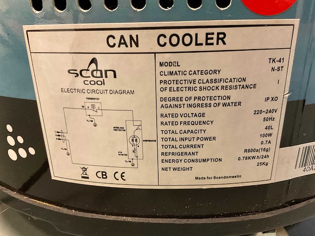 Scan cool can cooler tk41 kleding koeler - afbeelding 5 van  5