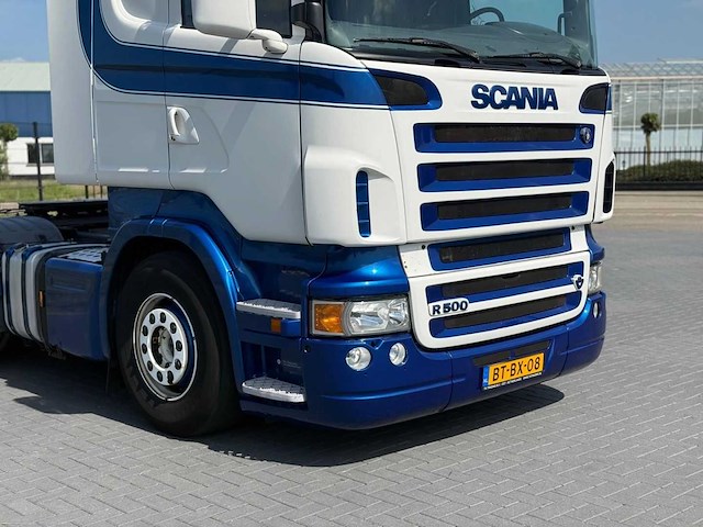 Scania - 2007 - r500 - steering pusher - manuel - retarder - leather - topline - vrachtwagen - afbeelding 27 van  28