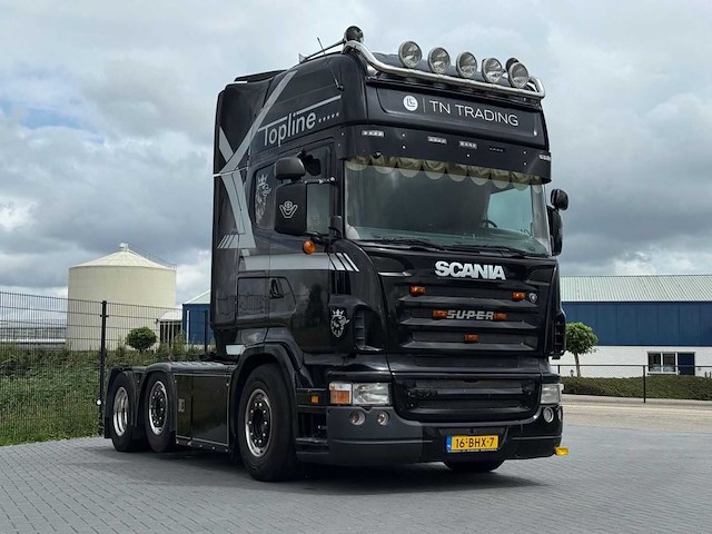 Scania - 2008 - r500 - steering pusher - leather - retarder - open exhaust - 16-bhx-7 - vrachtwagen - afbeelding 18 van  28