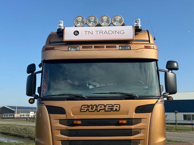 Scania - 2013 - r730 - 61-bst-4 - v8, showtruck vollucht, retarder, hydrauliek, boogie, alu wielen, leer - afbeelding 30 van  33